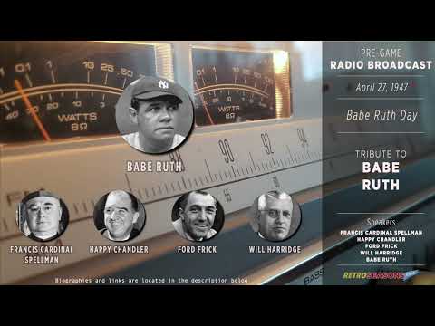 1947 Babe Ruth Day - Radio Broadcast video clip