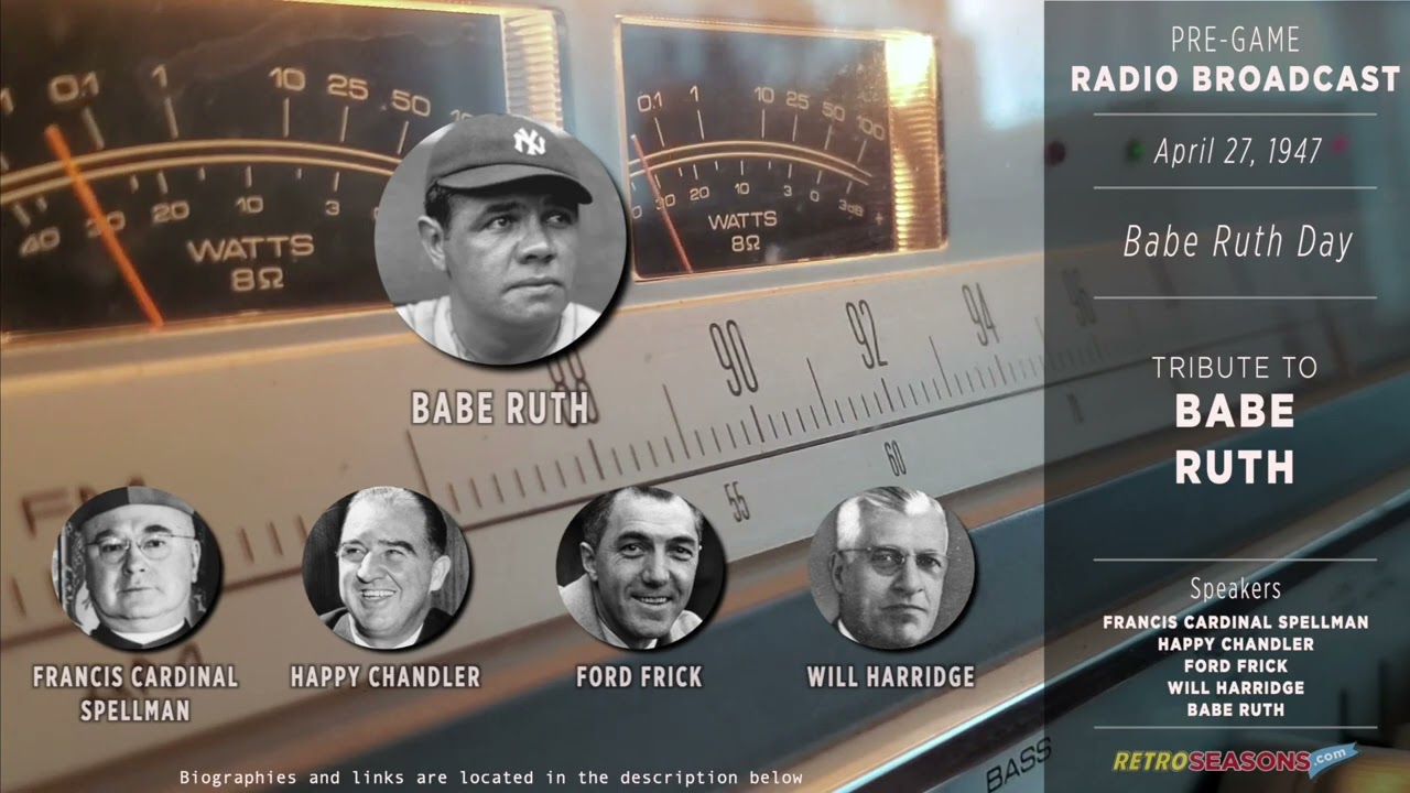 1947 Babe Ruth Day - Radio Broadcast video clip