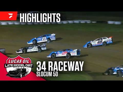 Slocum 50 | Lucas Oil Late Models at 34 Raceway 7/11/24 | Highlights - dirt track racing video image
