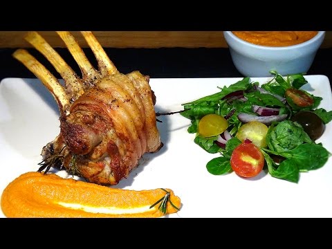 Receta Carré de cordero al horno con salsa romesco - Recetas de cocina, paso a paso, tutorial - UC5ONfXPjWgqElh0NZaRJ1tg