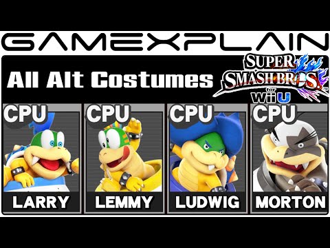 Super Smash Bros Wii U - All Alternate Costumes & Skins - UCfAPTv1LgeEWevG8X_6PUOQ