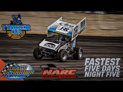 410 Sprint Cars Grays Harbor Raceway: Night 5 Of Fastest 5 Days - dirt track racing video image