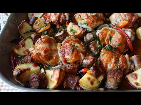 Chicken, Sausage, Peppers & Potatoes - How to Roast Chicken, Sausage, Peppers & Potatoes - UCRIZtPl9nb9RiXc9btSTQNw