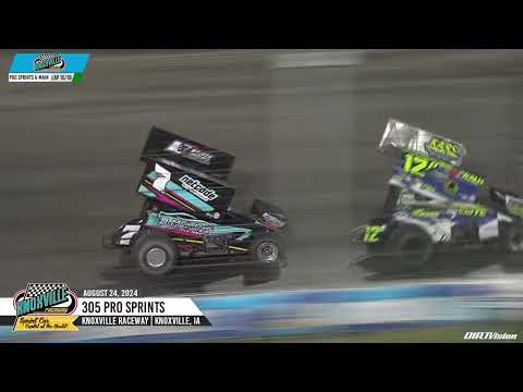 Knoxville Raceway Pro Sprint Highlights // August 24, 2024 - dirt track racing video image