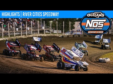 World of Outlaws NOS Energy Drink Sprint Cars | River Cities Speedway | August 22, 2025 | HIGHLIGHTS - dirt track racing video image