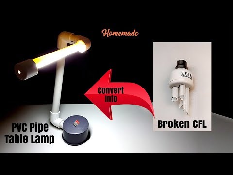 Convert Broken CFL into PVC Pipe Table Lamp - Homemade | DIY - UCXvVAb441c5pLK_ksEK4F4A