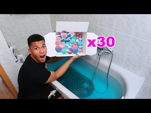 EXPERIMENT - 30 BADEBOMBEN VS BADEWANNE !!! | Kelvin und Marvin - UCG42F4hEt69Fud85Z988vKQ