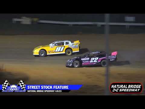 Street Stock Feature - Natural Bridge Speedway 4/8/23 - dirt track racing video image