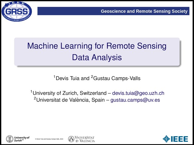 What You Need to Know About Machine Learning in Remote Sensing
