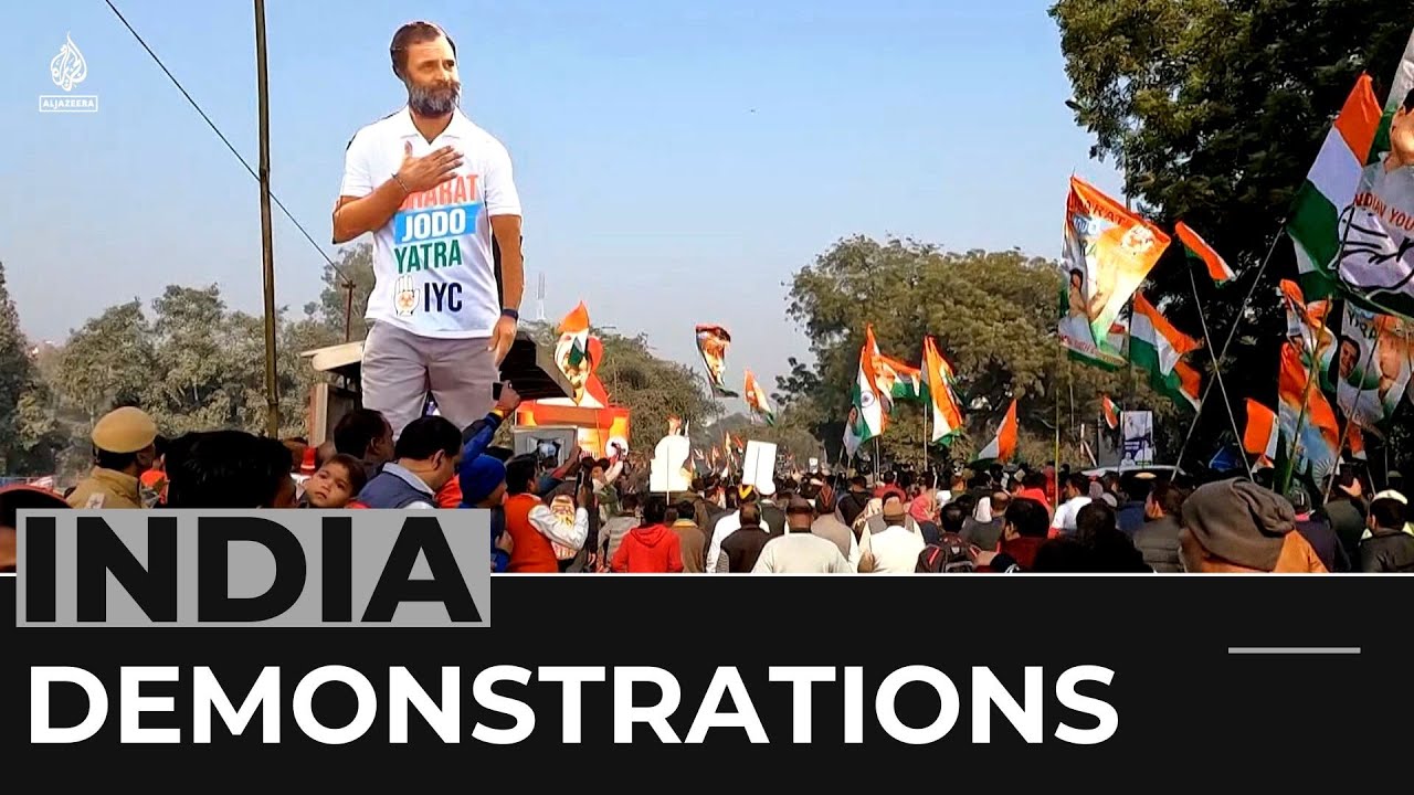 India opposition party and supporters hold protests in New Delhi