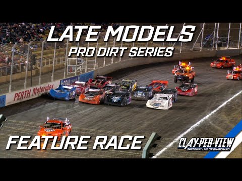 Late Model | Pro Dirt Series - Perth Motorplex - 1st Apr 2023 | Clay-Per-View Highlights - dirt track racing video image
