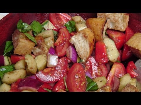 Panzanella Salad - Recipe by Laura Vitale - Laura in the Kitchen Episode 178 - UCNbngWUqL2eqRw12yAwcICg