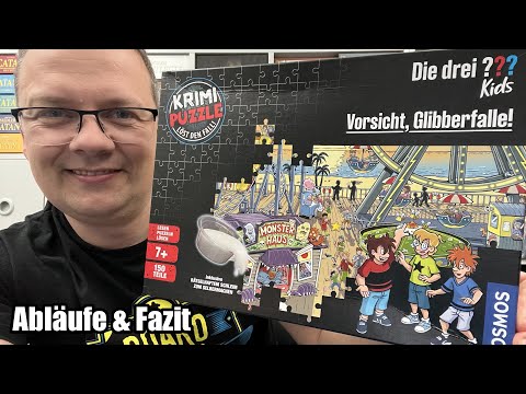 Krimi Puzzle - Die drei ??? Kids - Vorsicht Glibberfalle (Kosmos) - Rätseln + Puzzle in einer Box