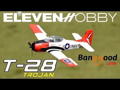 ELEVEN HOBBY / BANGGOOD T-28 TROJAN 1100mm FLIGHT DEMO - UCdnuf9CA6I-2wAcC90xODrQ