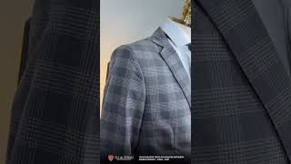 Terno Slim Comfort Cinza Xadrez - Poliviscose Antuérpia Premium (Ref: 3937)