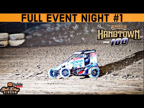 Hangtown 100 Night 1 FULL EVENT USAC Midgets At Placerville Speedway - dirt track racing video image
