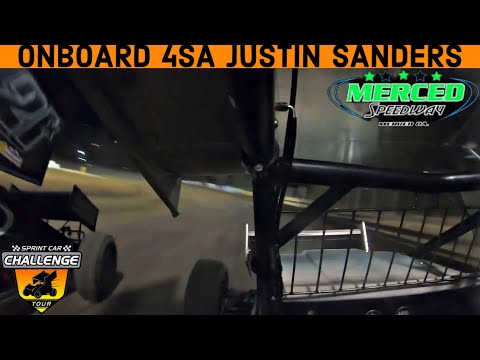Complete Madness Winged 360 Sprint Car At Merced Speedway Justin Sanders 4sa - dirt track racing video image