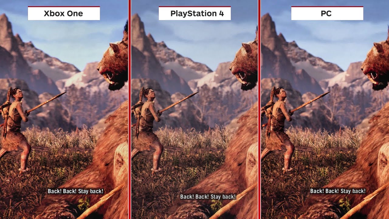 Far Cry Primal Graphics Comparison Updated With Pc Pc Vs Ps4 Vs