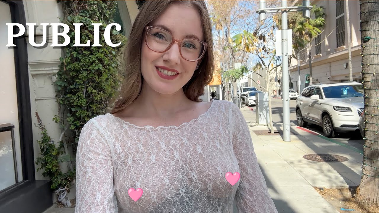 [4k] Transparent Clothing in PUBLIC | See Through Try On Haul