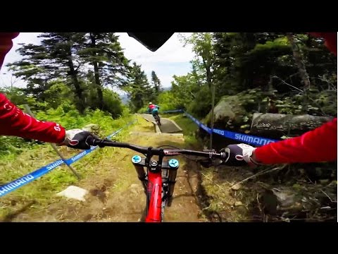 Claudio Caluori's Mountain Bike POV in Mont Sainte Anne - UCblfuW_4rakIf2h6aqANefA