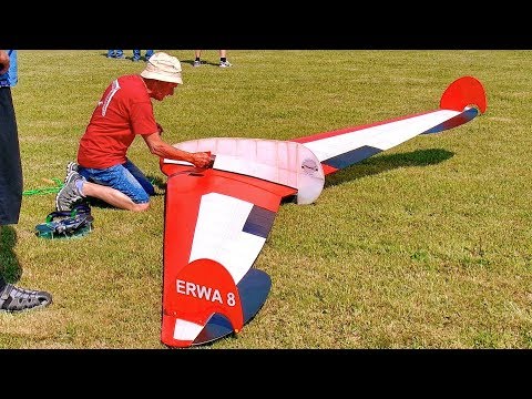 HUGE RC 4.00M WINGSPAN ERWA 8 SCALE MODEL GLIDER NURI 1930 FLIGHT DEMONSTRATION - UCH6AYUbtonG7OTskda1_slQ