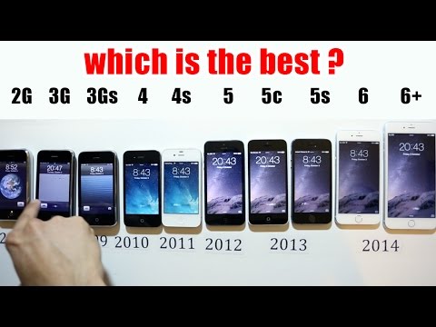 Comparison of all Iphones iPhone 6 Plus vs 6 vs 5S vs 5c vs 5 vs 4s vs 4 vs 3Gs vs 3G vs 2g - UCal-cUW2eThLyZjUb6FNthA
