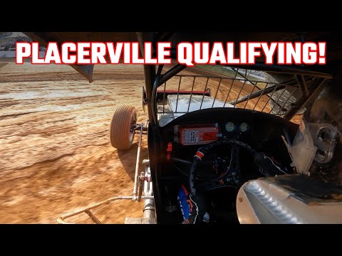 Tanner Holmes 360 Sprint Car Qualifying at Placerville Speedway! (6TH QUICK) - dirt track racing video image