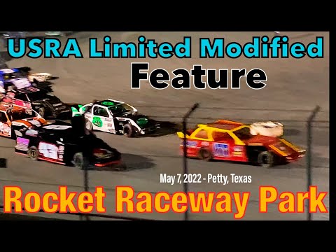 USRA Limited Modified Feature - Rocket Raceway Park - May 7, 2022 - Petty, Texas - dirt track racing video image