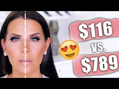 FULL FACE OF DUPES | Drugstore vs  Highend - UC4qk9TtGhBKCkoWz5qGJcGg