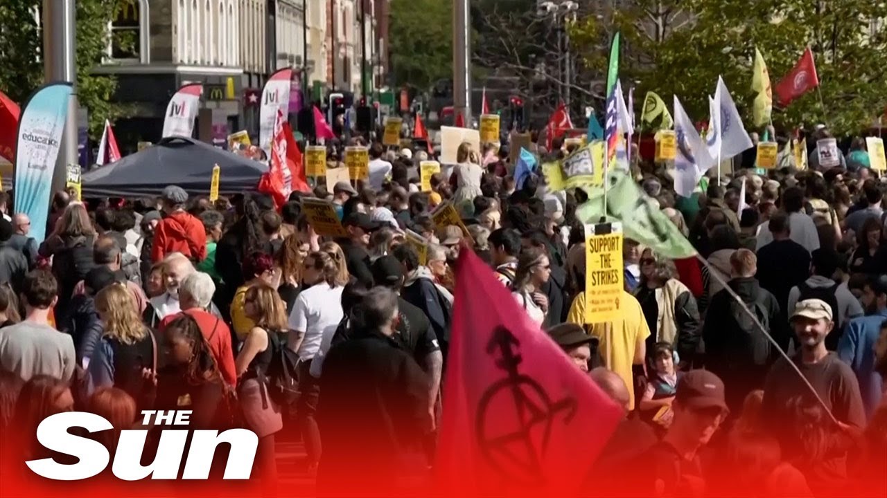 ‘Enough is Enough’ protests in London and Leeds against cost-of-living crisis