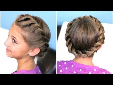 How to create a Crown Twist Braid | Updo Hairstyles - UC2LgZ_4GzSFQS-3a87_Jc6w