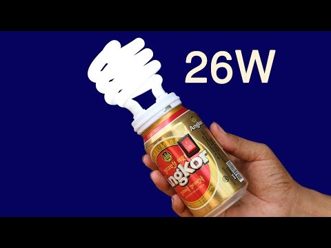 How to make 26W fluorescent lamp circuit in angkor beer cans - UC7vxUlLQsvZhOKGbtyQp0OA