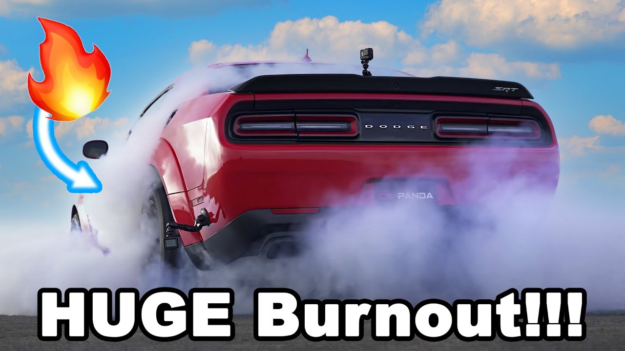 Destroying tyres with the Dodge Demon 🔥