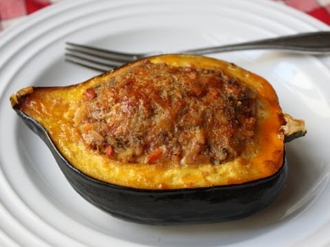 Sausage & Rice Stuffed Acorn Squash Recipe - Squash Stuffed with Lamb Sausage & Rice - UCRIZtPl9nb9RiXc9btSTQNw