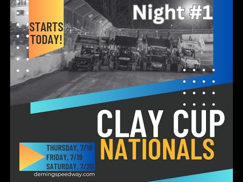 7/18/24 Deming Speedway Clay Cup / Full Event / 1200's, 600's, 600R, &amp; JR Sprints / Heats, &amp; Mains - dirt track racing video image
