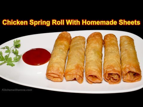 Chicken Spring Roll With Homemade Sheets - Roll Recipe with Roll Patti - Special Ramadan Recipe - UCQ2P7C8UGoVM6AhqsVx-M0Q