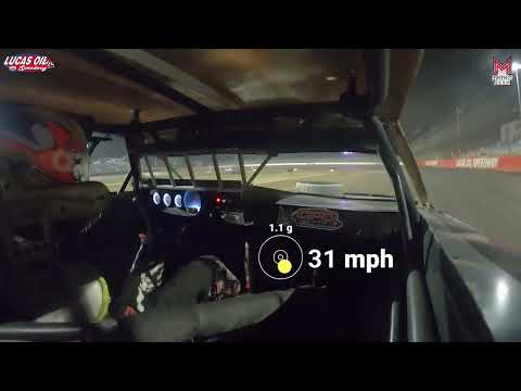 #0F Mason Beck - USRA Stock Car - 8-2-2025 Lucas Oil Speedway - In Car Camera - dirt track racing video image