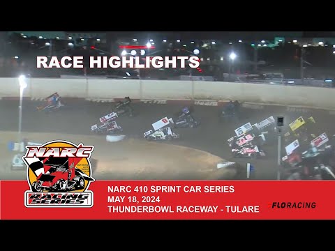 RACE HIGHLIGHTS: NARC SPRINT CARS AT TULARE - MAY 18, 2024 - dirt track racing video image