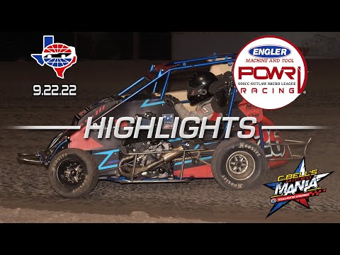 9.22.22 POWRi Outlaw Micro Sprint League Highlights from Little Texas Motor Speedway - dirt track racing video image