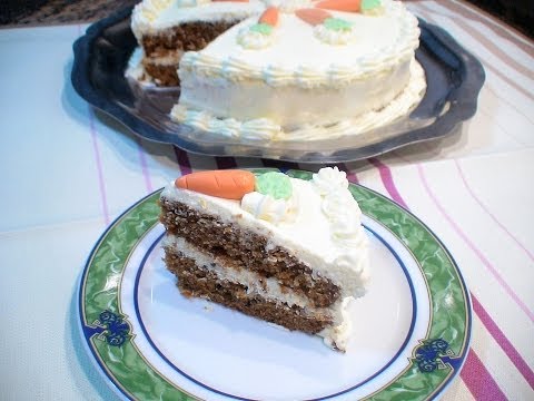 Receta Carrot Cake (Tarta de Zanahoria con crema de queso) - Recetas de cocina, tutorial - UC5ONfXPjWgqElh0NZaRJ1tg