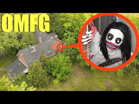 Drone catches Jeff The Killer at his hideout in this scary forest! (he was so angry) - UCZhUolzN9vMdkjWrnT9DQ2A