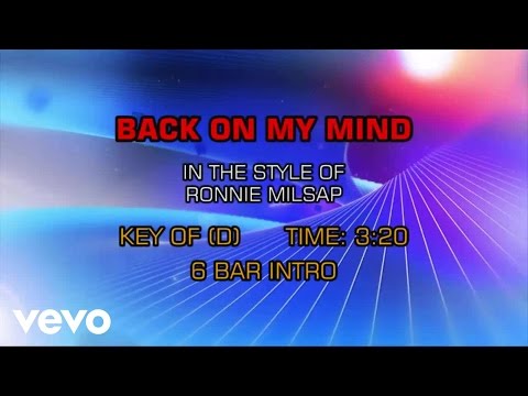 Ronnie Milsap - Back On My Mind Again (Karaoke) - UCQHthJbbEt6osR39NsST13g