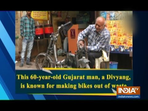 Video - WATCH Inspiration | 60-Year-Old Gujarat Man, A DIVYANG, Is Known For Making BIKES Out Of WASTE #India #Special
