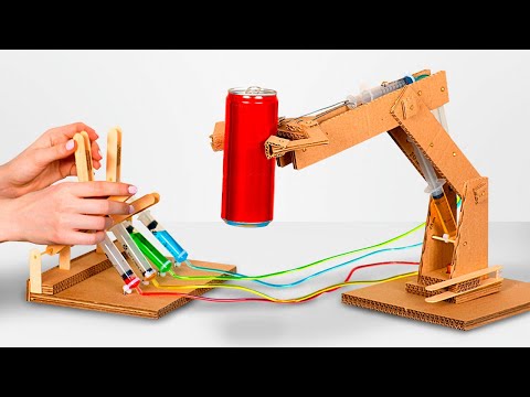 How to Make Hydraulic Powered Robotic Arm from Cardboard - UCw5VDXH8up3pKUppIvcstNQ