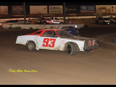 Perris Auto Speedway #93 roof cam 4-6--24 - dirt track racing video image