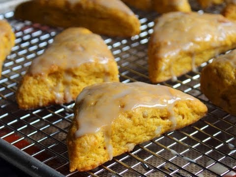 Pumpkin Scones - Pumpkin Scones with Pine Nuts and Maple Glaze - UCRIZtPl9nb9RiXc9btSTQNw