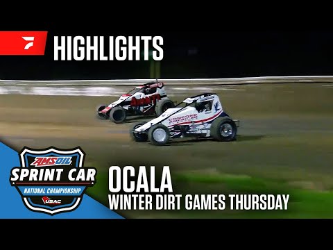 Winter Dirt Games Thursday | USAC Sprints at Ocala Speedway 2/13/25 | Highlights - dirt track racing video image