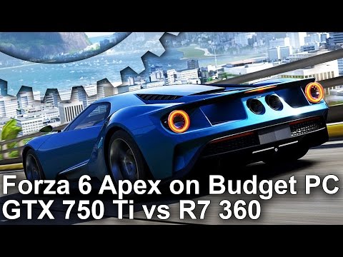 Forza 6 Apex PC: GTX 750 Ti vs R7 360 Budget Gameplay Frame-Rate Test - UC9PBzalIcEQCsiIkq36PyUA