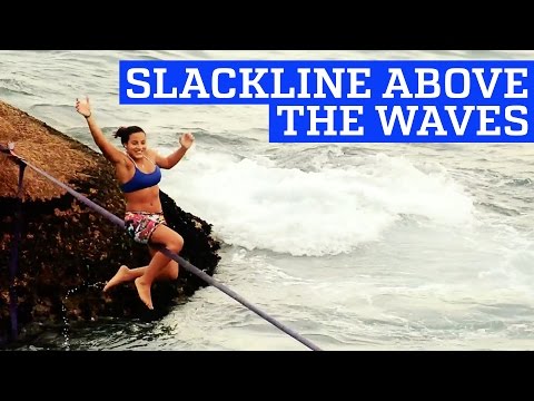 Slackline Tricks over the Waves | People are Awesome - UCIJ0lLcABPdYGp7pRMGccAQ