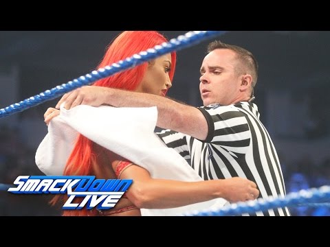 Eva Marie has a wardrobe malfunction before her match vs. Becky Lynch: SmackDown Live, Aug. 9, 2016 - UCJ5v_MCY6GNUBTO8-D3XoAg